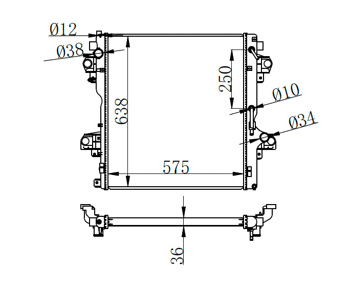 2009+ Toyota Land Cruiser Prado Radiator