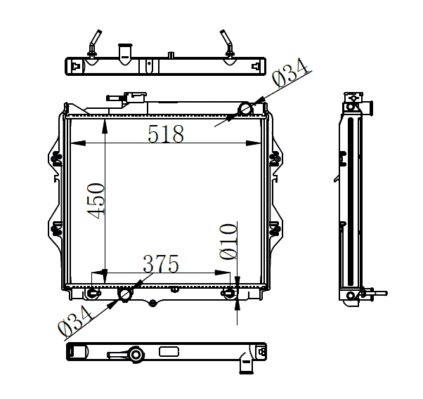 1999+ Toyota Hilux Surf Radiator
