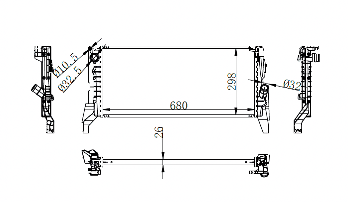 2014-2017 Mini Cooper Radiator
