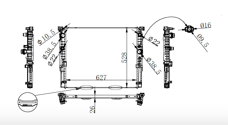 2016-2020 BMW M5/5 Series Radiator