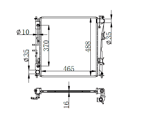 2011-2012 Hyundai Sonata Radiator