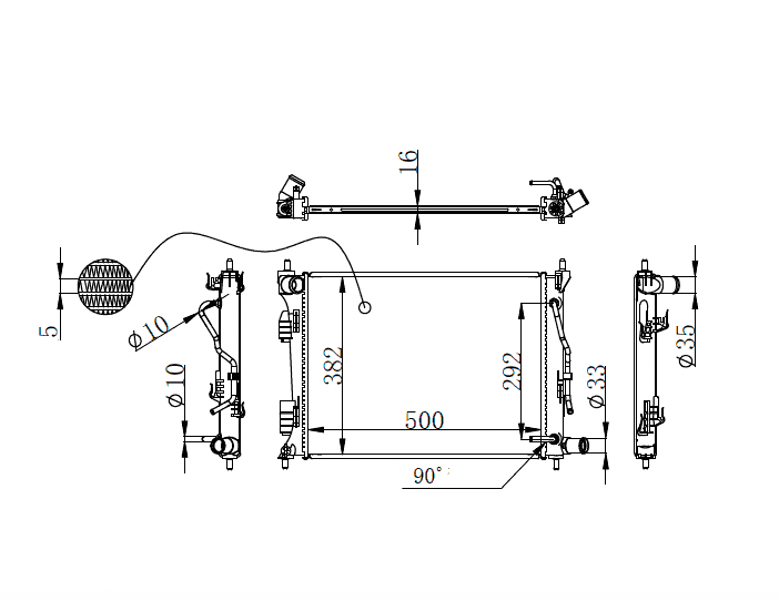 2009+ Hyundai i20 Radiator