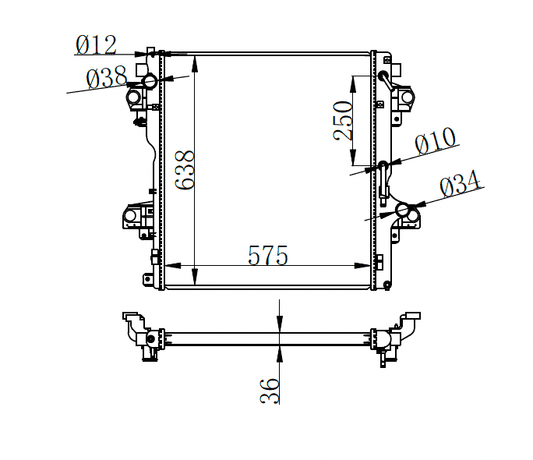 2009+ Toyota Land Cruiser Prado Radiator
