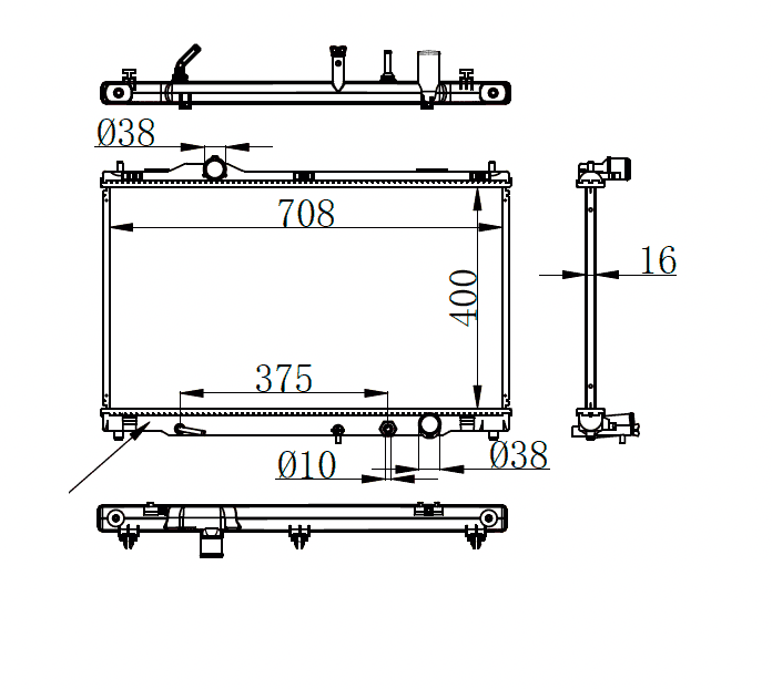2006-2011 Lexus GS450h Radiator