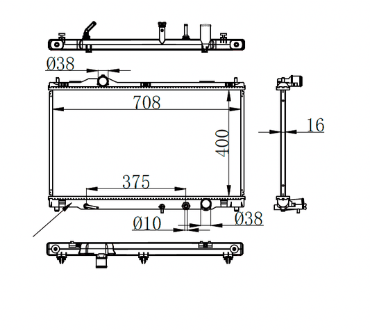 2006-2011 Lexus GS450h Radiator