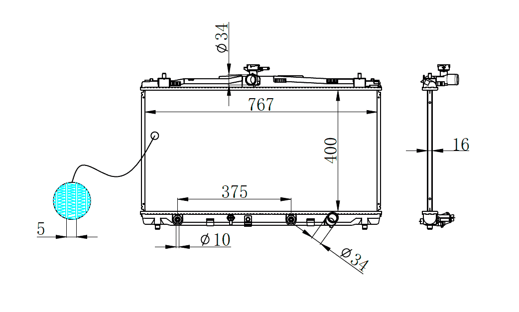 2012+ Toyota Camry Radiator