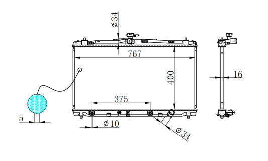 2012+ Toyota Camry Radiator