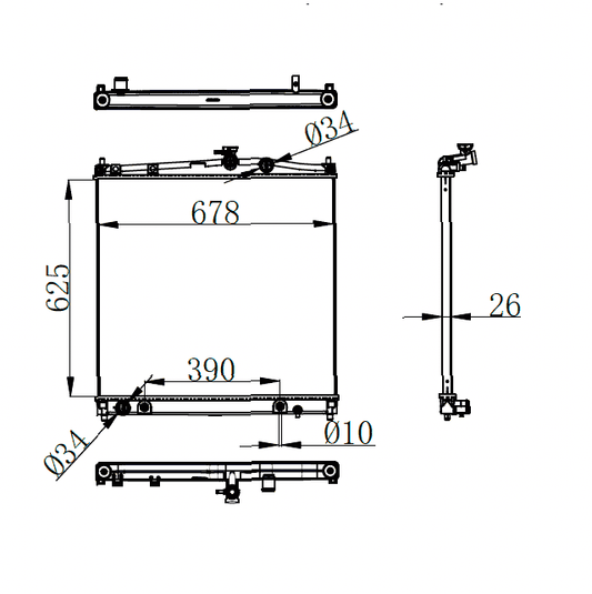 2019+ Toyota Hiace Radiator
