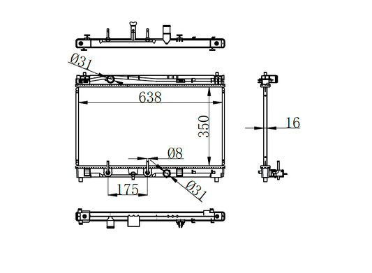 2015+ Toyota Yaris Radiator