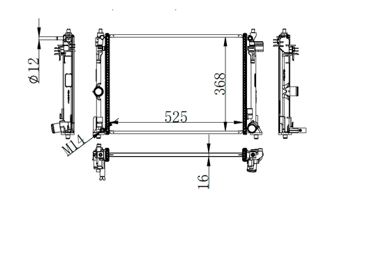 2020-2024 Toyota Yaris Radiator