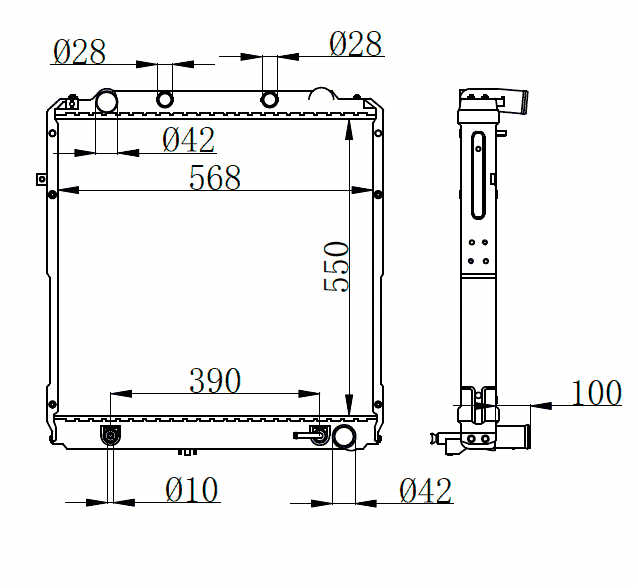 1997-1999 Toyota Coaster Radiator
