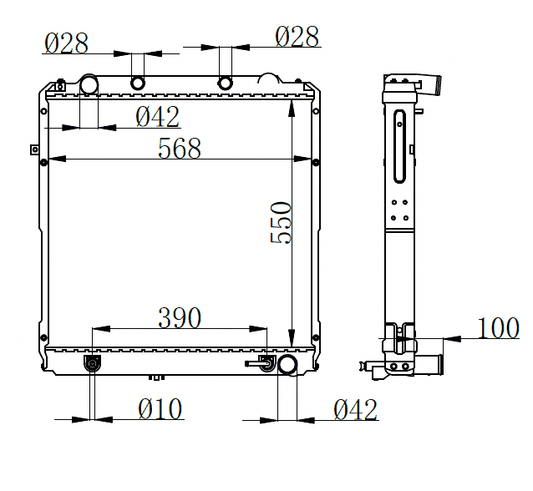 1997-1999 Toyota Coaster Radiator