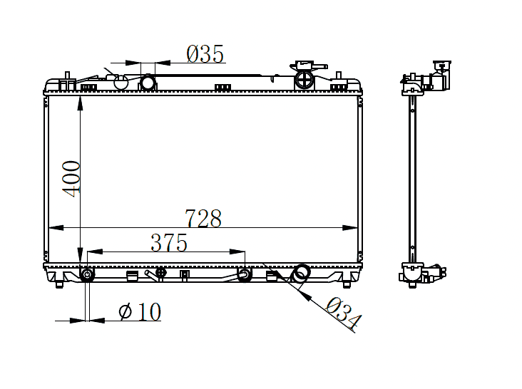 2010-2011 Toyota Camry Radiator