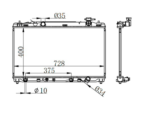 2010-2011 Toyota Camry Radiator