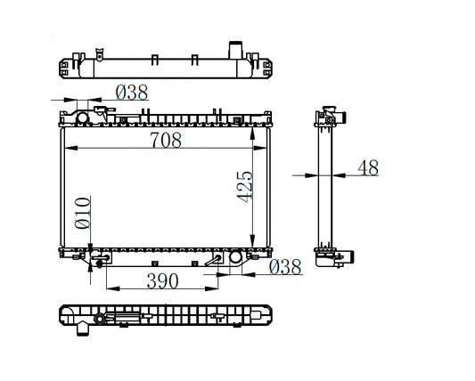 1990-1998 Toyota Land Cruiser Radiator (Diesel)