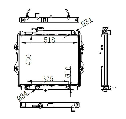 1999+ Toyota Hilux Surf Radiator