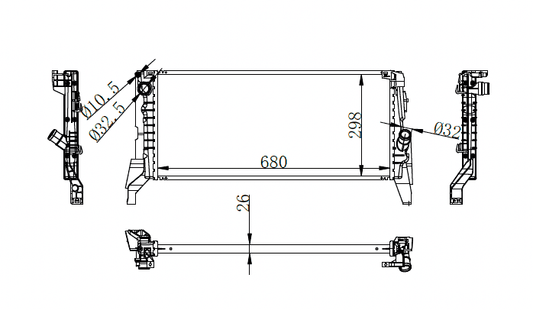 2014-2017 Mini Cooper Radiator