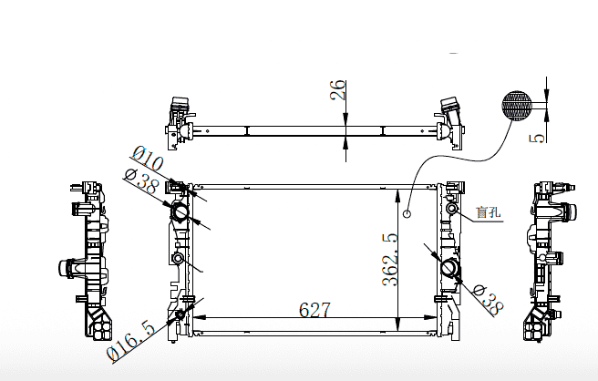 2018-2020 BMW M5/5 Series Radiator