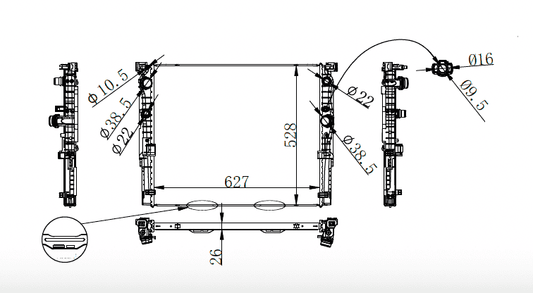 2016-2020 BMW M5/5 Series Radiator