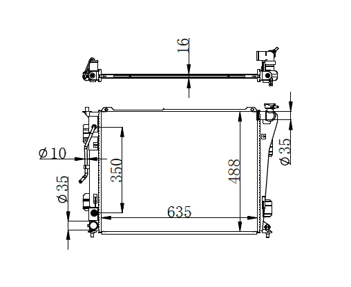 2010-2014 Hyundai Sonata Radiator