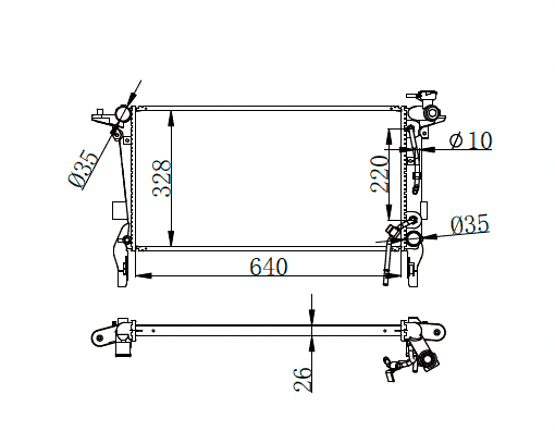 2010-2012 Hyundai Coupe Radiator