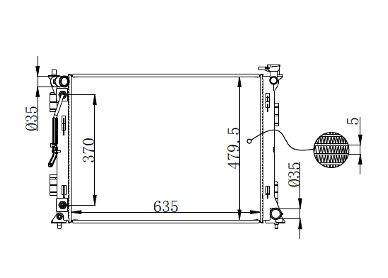 2015+ Hyundai Sonata Radiator