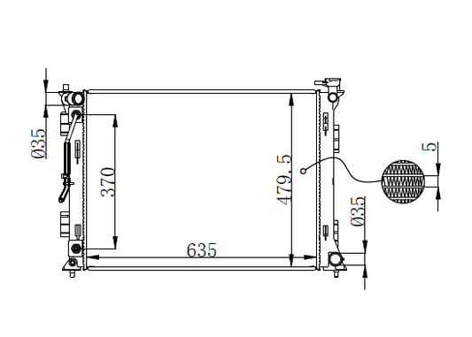 2015+ Hyundai Sonata Radiator