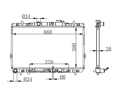 2015+ Hyundai Elantra Radiator